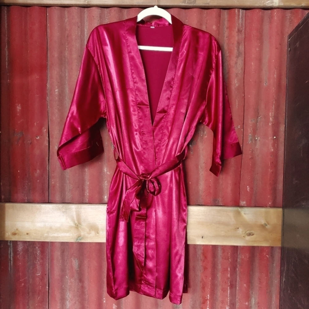 Satin Robe Burgundy * NEW Multiple sizes and colours